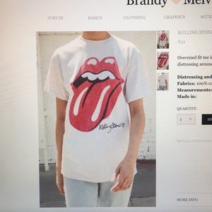 Brandy Melville Rolling Stones Shirt (oversized).
